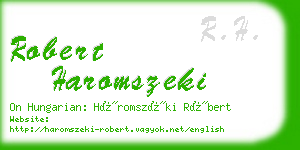 robert haromszeki business card